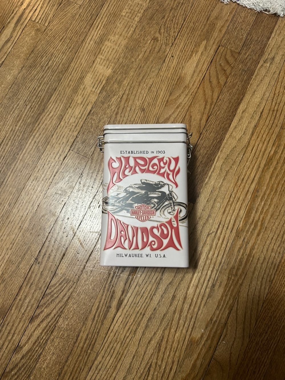 Harley Davidson Storage Tin Canister